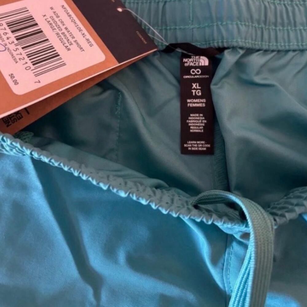 The North Face Adobe Creek Water Shorts Womens XL Blue Turquoise New Hiking Swim - Picture 6 of 8